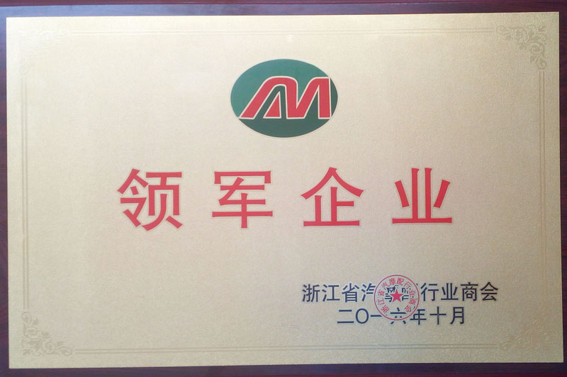 浙江省汽摩配行業商會“領軍企業”（2016）